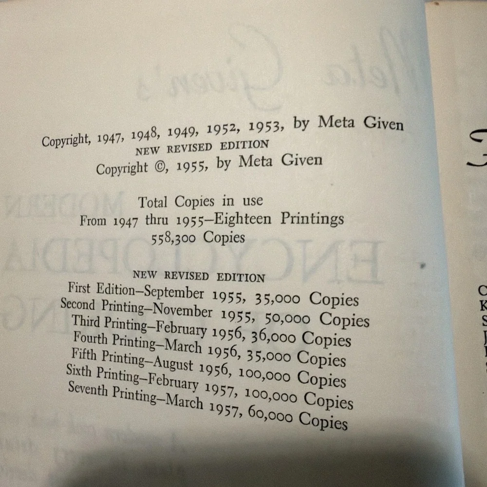 Meta Given's Modern Encyclopedia of Cooking ~ Volume One ~ 1955 Vintage Cookbook